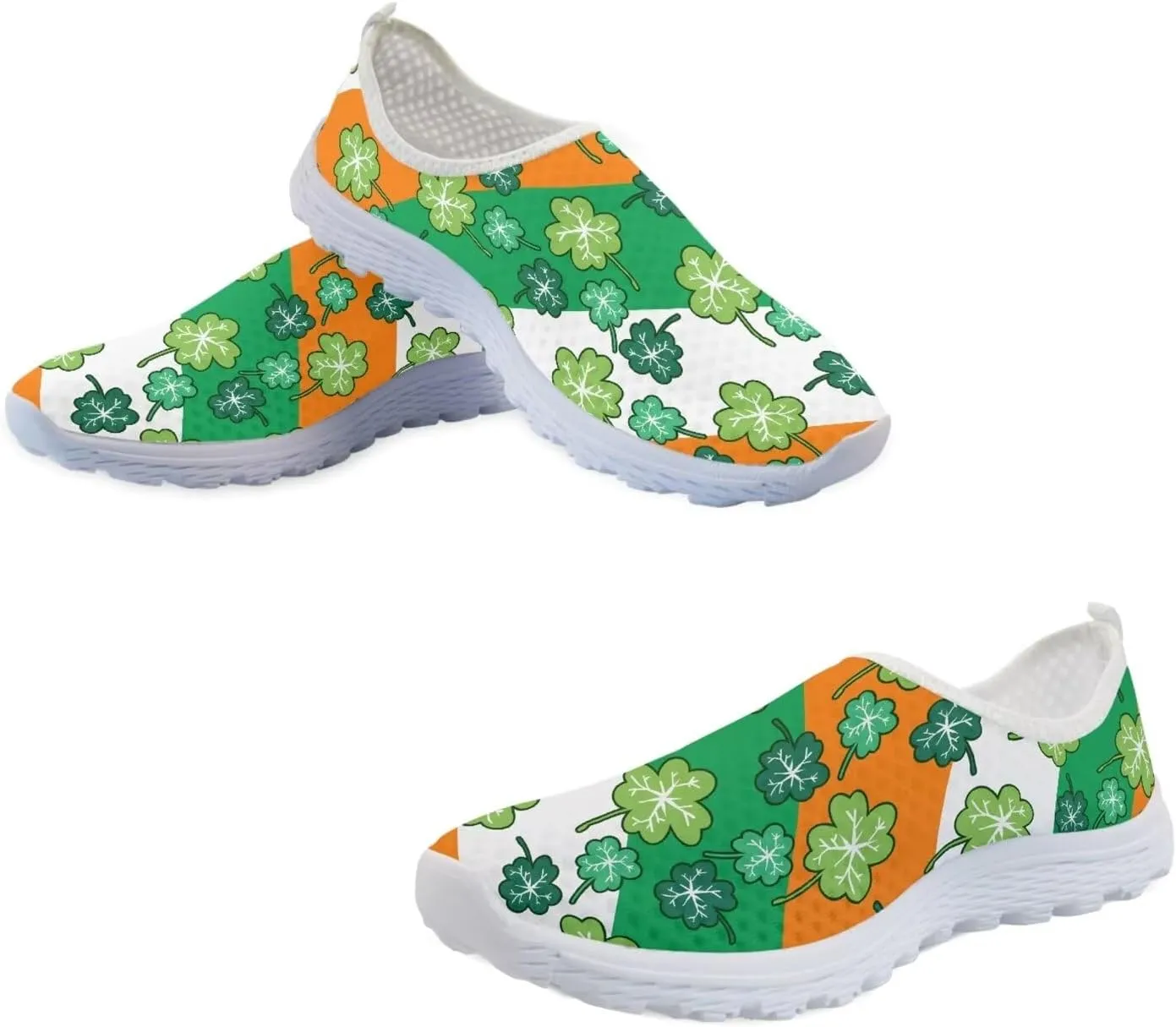 Upetstory Saint Patricks Day Shoes for Women Slip On Shoes Walking Running Sneakers