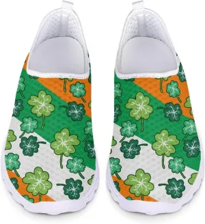 Upetstory Saint Patricks Day Shoes for Women Slip On Shoes Walking Running Sneakers