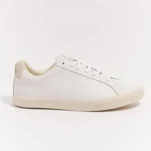 VEJA Esplar Logo Leather Women's Sneakers – Sustainable and Stylish Footwear, Extra White