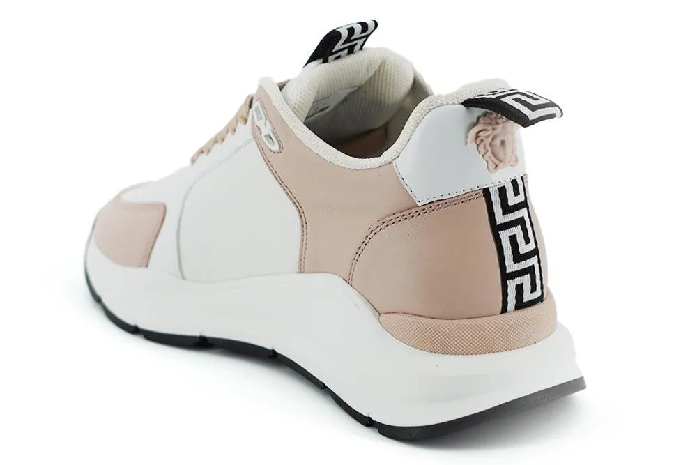 Versace Pink/Hvid Læder Sneakers