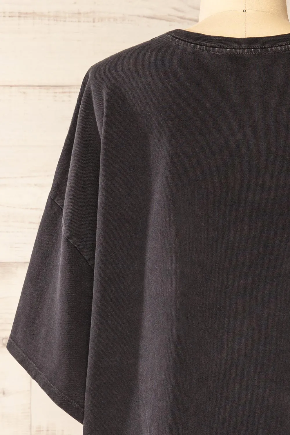 Viedma Black | Oversized Faded Look T-Shirt