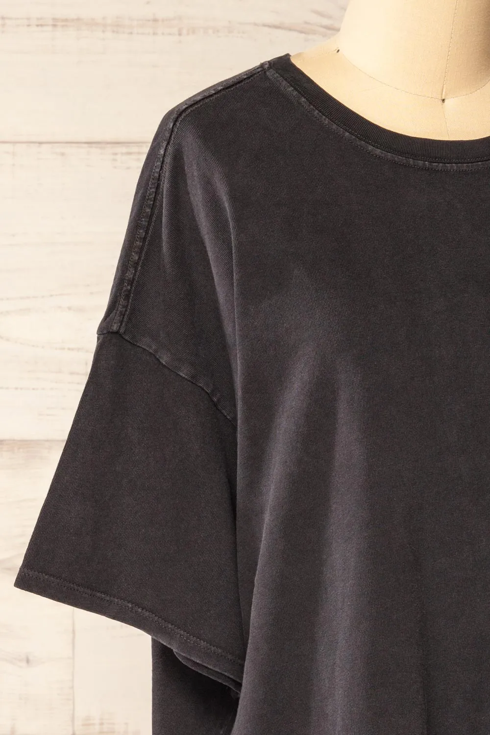 Viedma Black | Oversized Faded Look T-Shirt