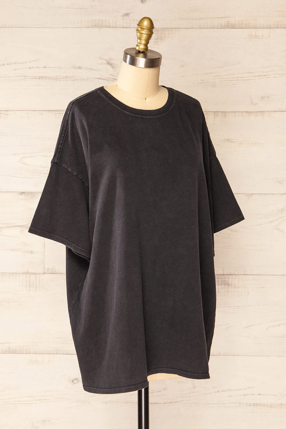 Viedma Black | Oversized Faded Look T-Shirt