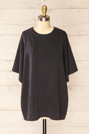 Viedma Black | Oversized Faded Look T-Shirt