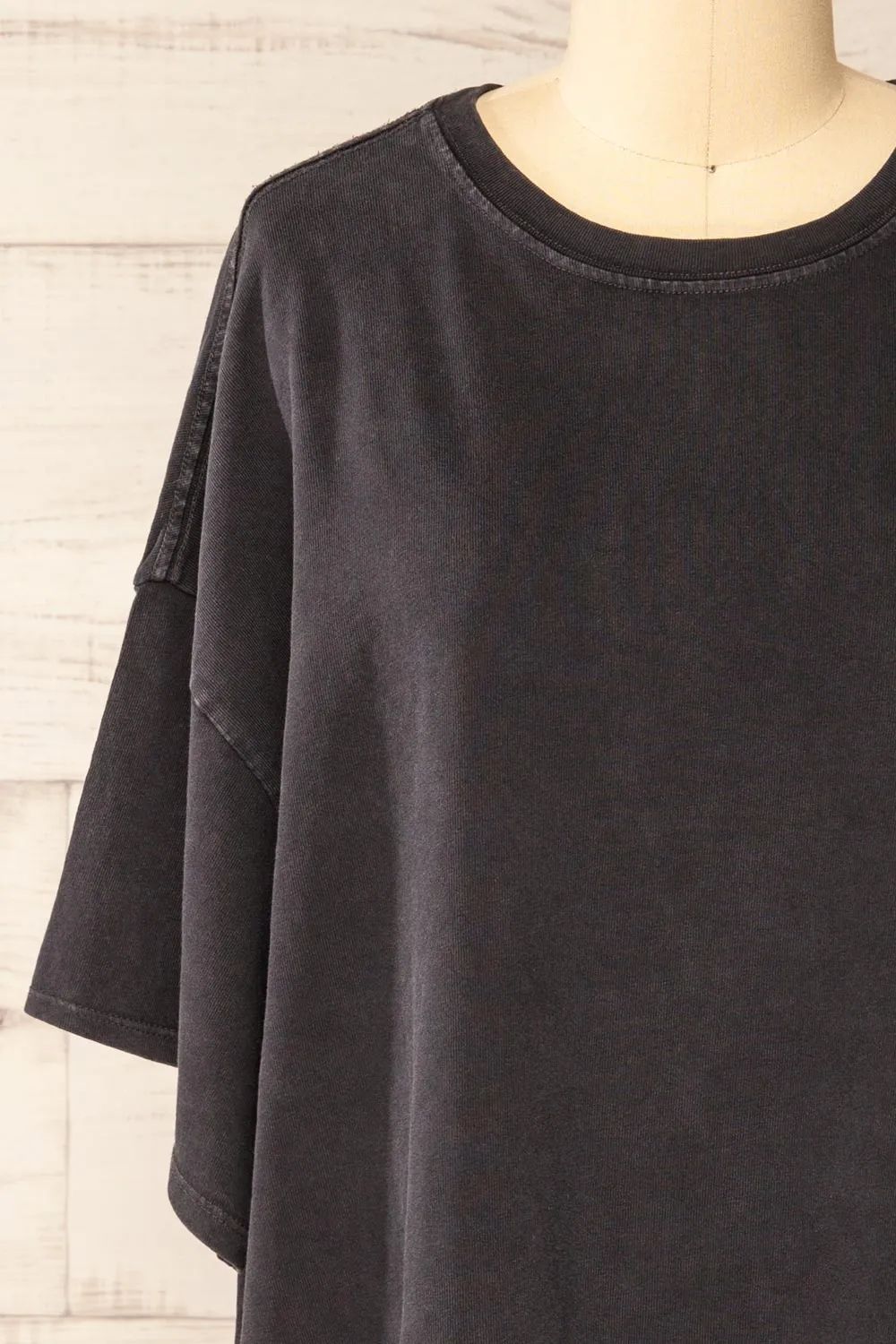 Viedma Black | Oversized Faded Look T-Shirt