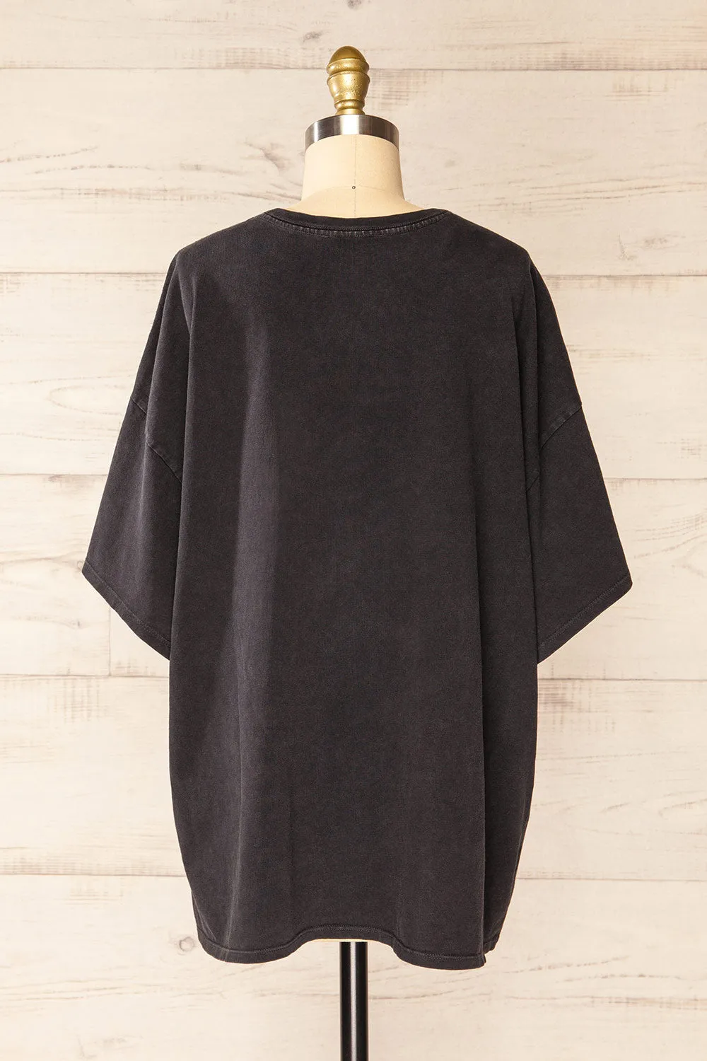 Viedma Black | Oversized Faded Look T-Shirt