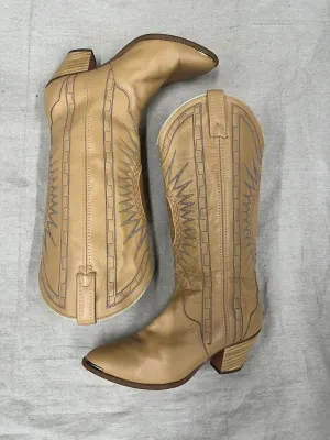 Vintage Sunburst Inlay Cowboy Boot