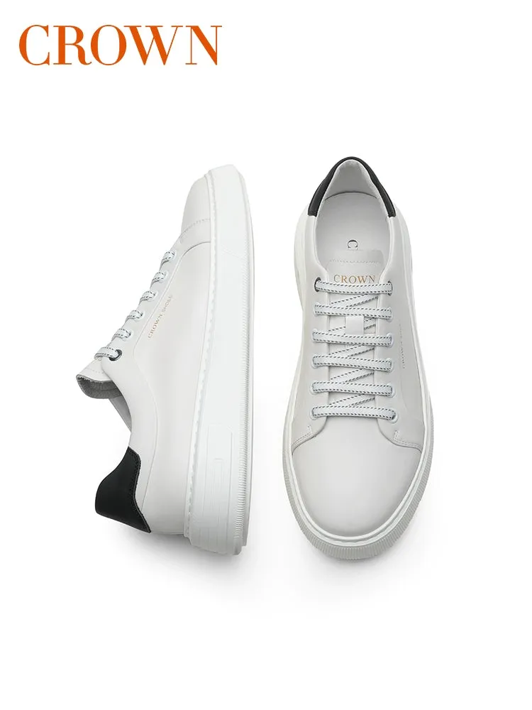 Walk on Clouds: Crown's Luxurious Leather Sneakers for Effortless Elegance