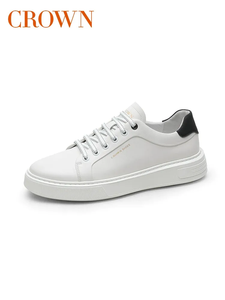 Walk on Clouds: Crown's Luxurious Leather Sneakers for Effortless Elegance