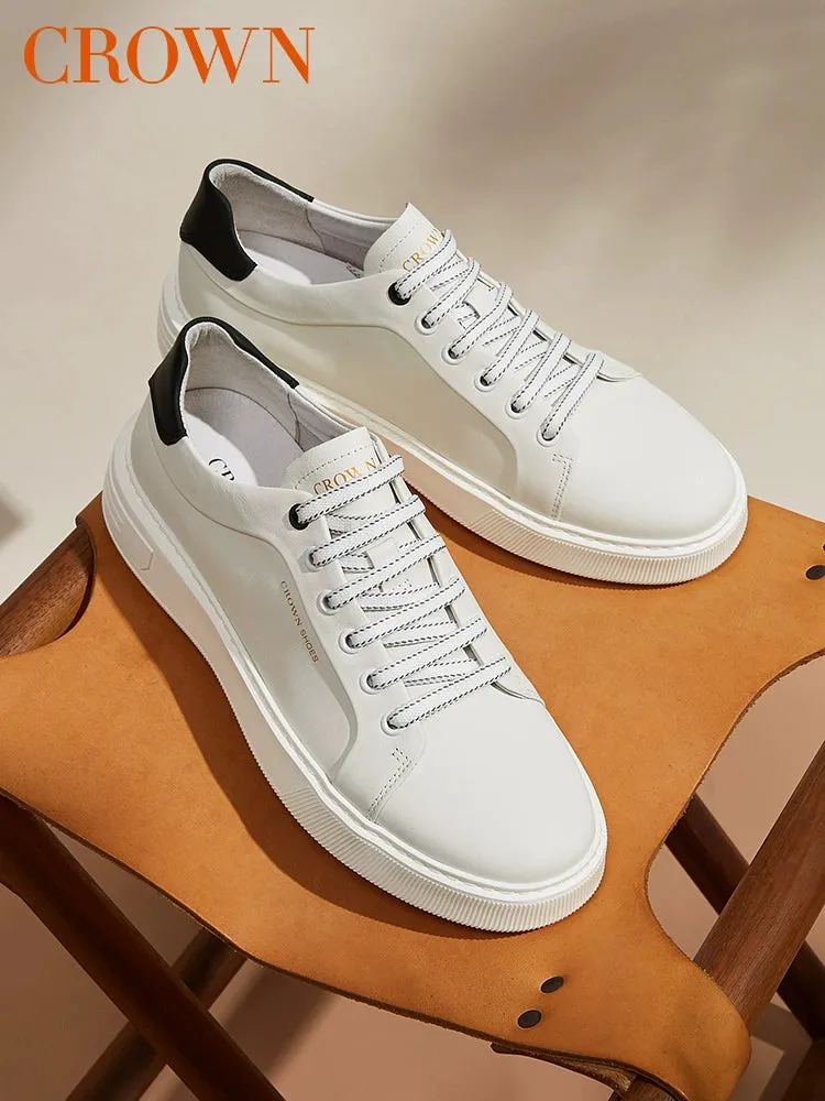 Walk on Clouds: Crown's Luxurious Leather Sneakers for Effortless Elegance