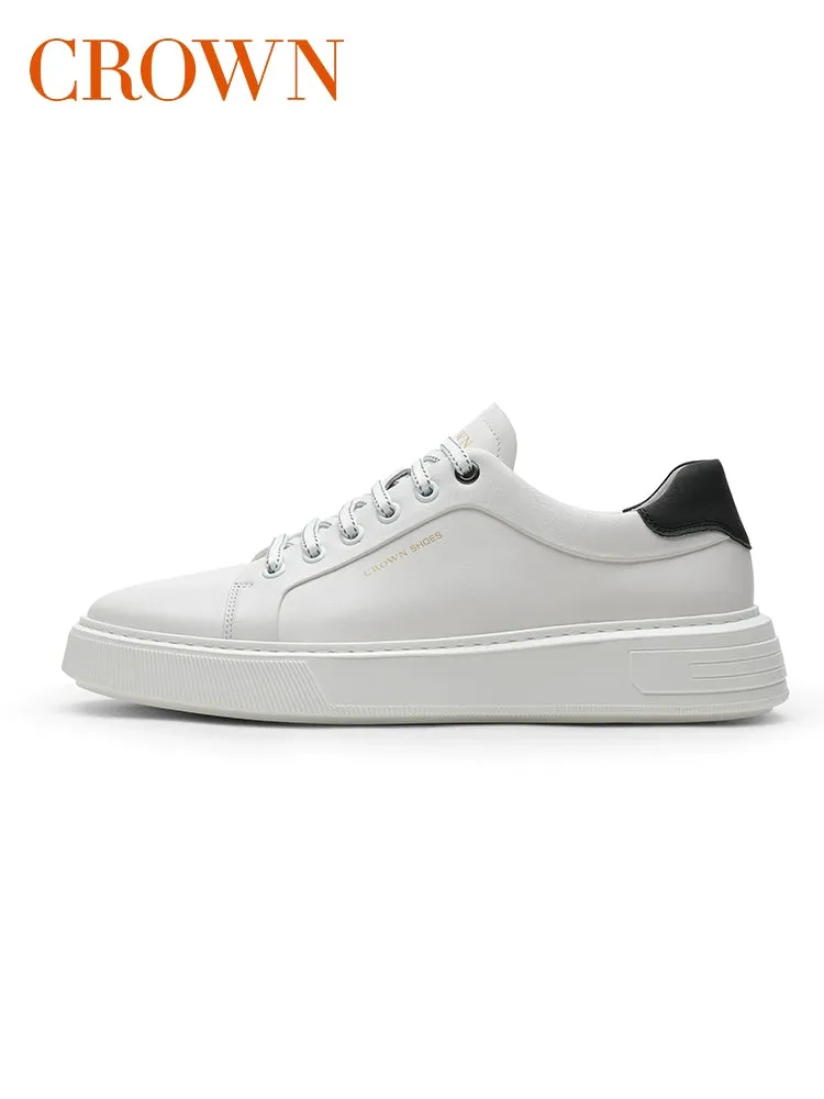 Walk on Clouds: Crown's Luxurious Leather Sneakers for Effortless Elegance