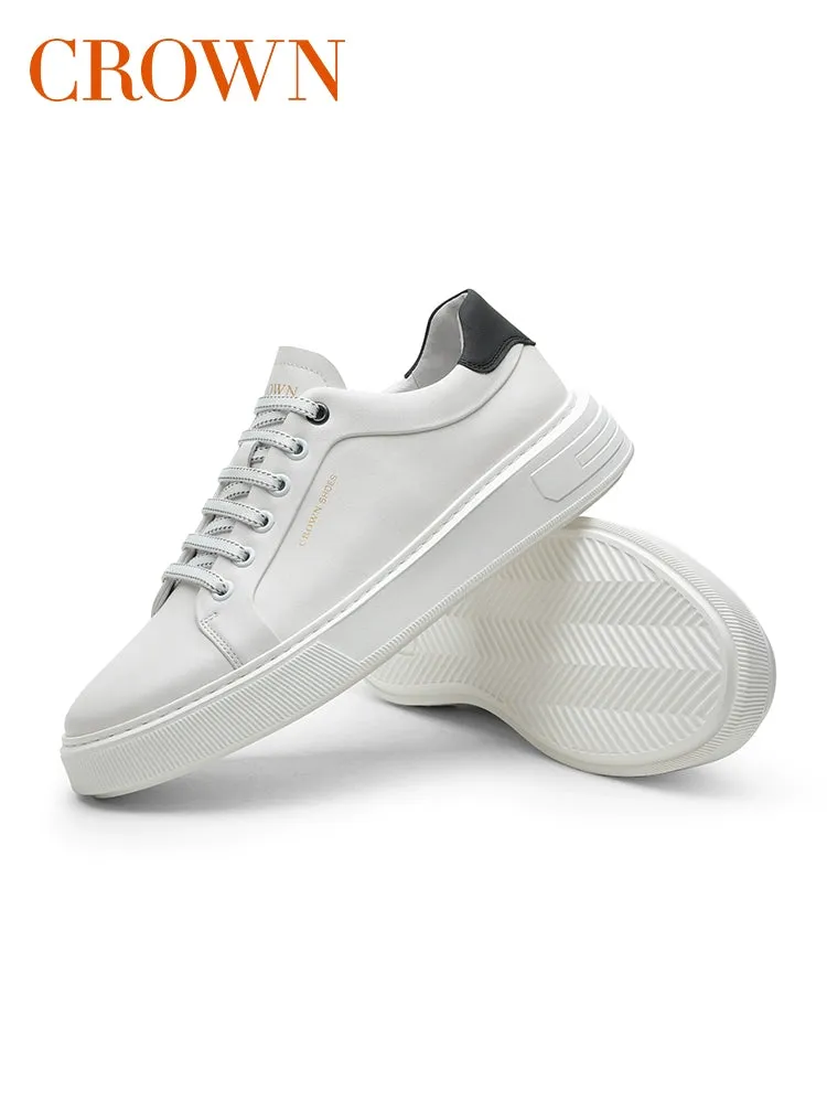 Walk on Clouds: Crown's Luxurious Leather Sneakers for Effortless Elegance