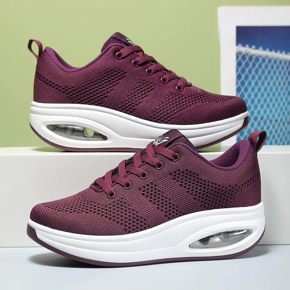 Walking Shoes for Women Air Cushion Nurse Slip Resistant Work Sock Sneakers Food Service Platform Comfortable Weight Light