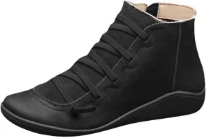 Winter Ankle Boots for Women Dressy Suede Ankle Boots for Women Flat Ankle Boots Dressy Pull On Stretch Sock Ankle Booties 2 Inch Heel Women Boots Ankle Leather Low Cut Ankle Boots