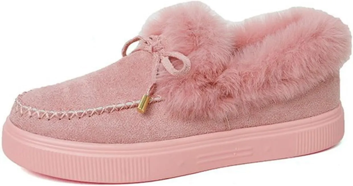 Winter Boots For Women Fashion Ankle Boot Slip On Comfortable Snow Fuzzy Booties Sneaker Casual Walking Shoes Loafers