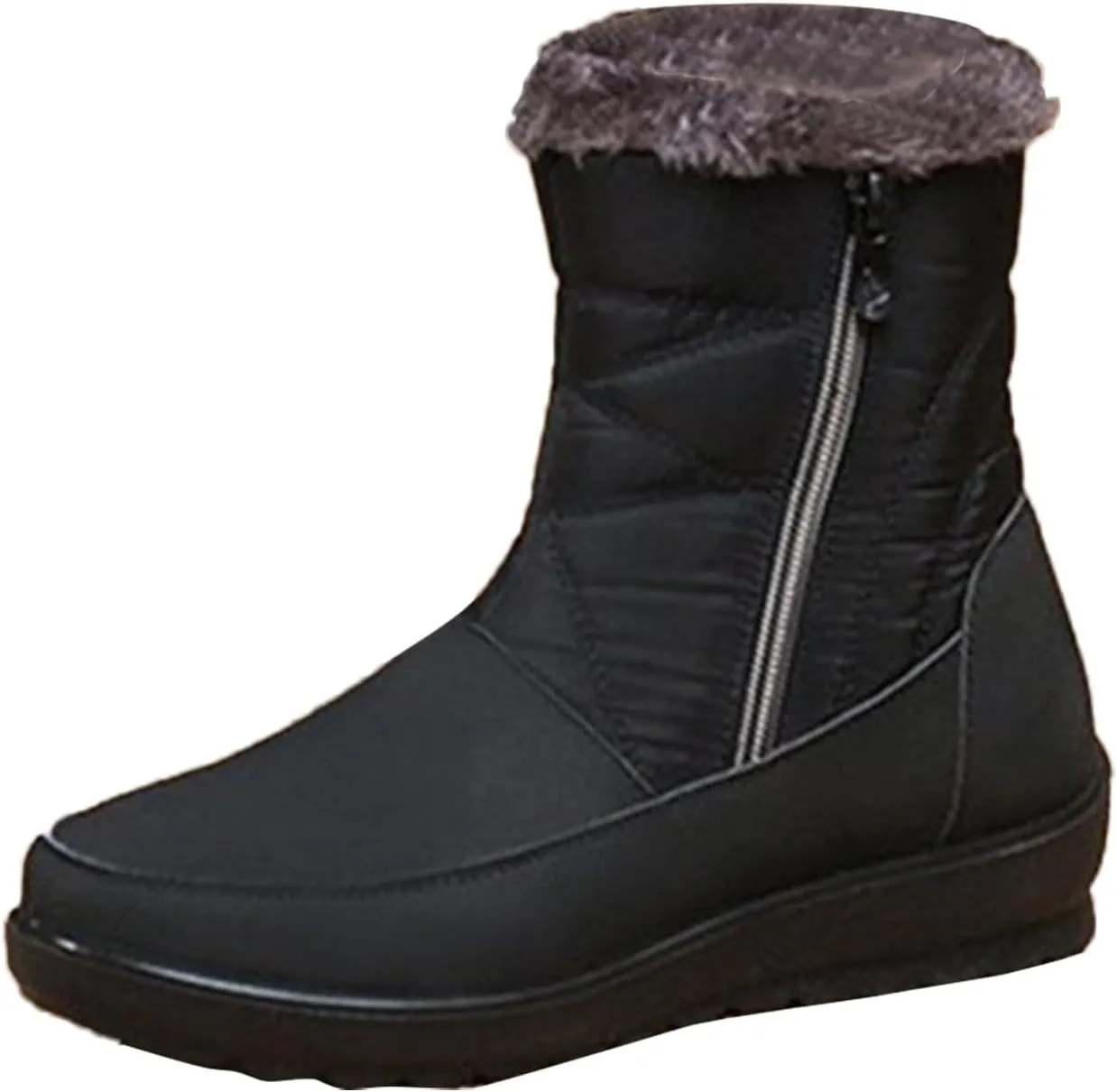 Winter Boots for Women Waterproof Snow Non Slip with Side Zipper Womens Winter Boots Wide Ankle Women Snow Boots 7 Wide Black Ankle Boots for Women Low Heel Winter Womens Insulated Waterproof Boots