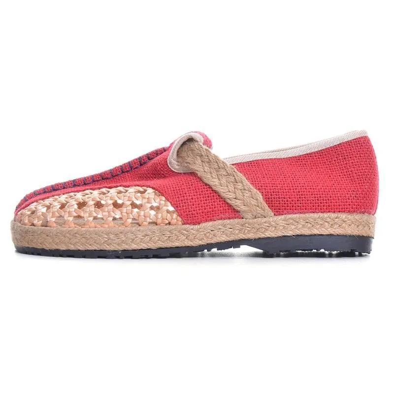 Woman Fat Girl Plus Size Flats Hollow  Flat Traditional Women's Black Flat Brand Shoes