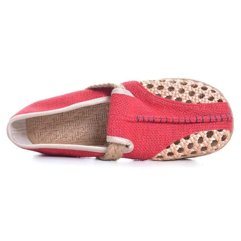 Woman Fat Girl Plus Size Flats Hollow  Flat Traditional Women's Black Flat Brand Shoes