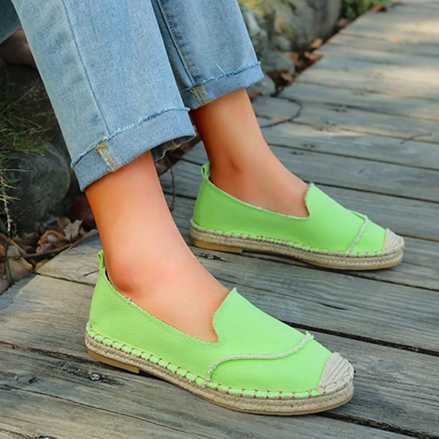 Women Casual Dress Shoes Size 11 Shoes Women's Flat Shallow Color Canvas Womens Casual Slip on Shoes Canvas