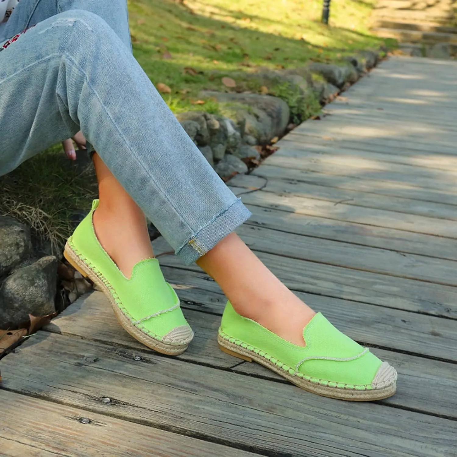 Women Casual Dress Shoes Size 11 Shoes Women's Flat Shallow Color Canvas Womens Casual Slip on Shoes Canvas