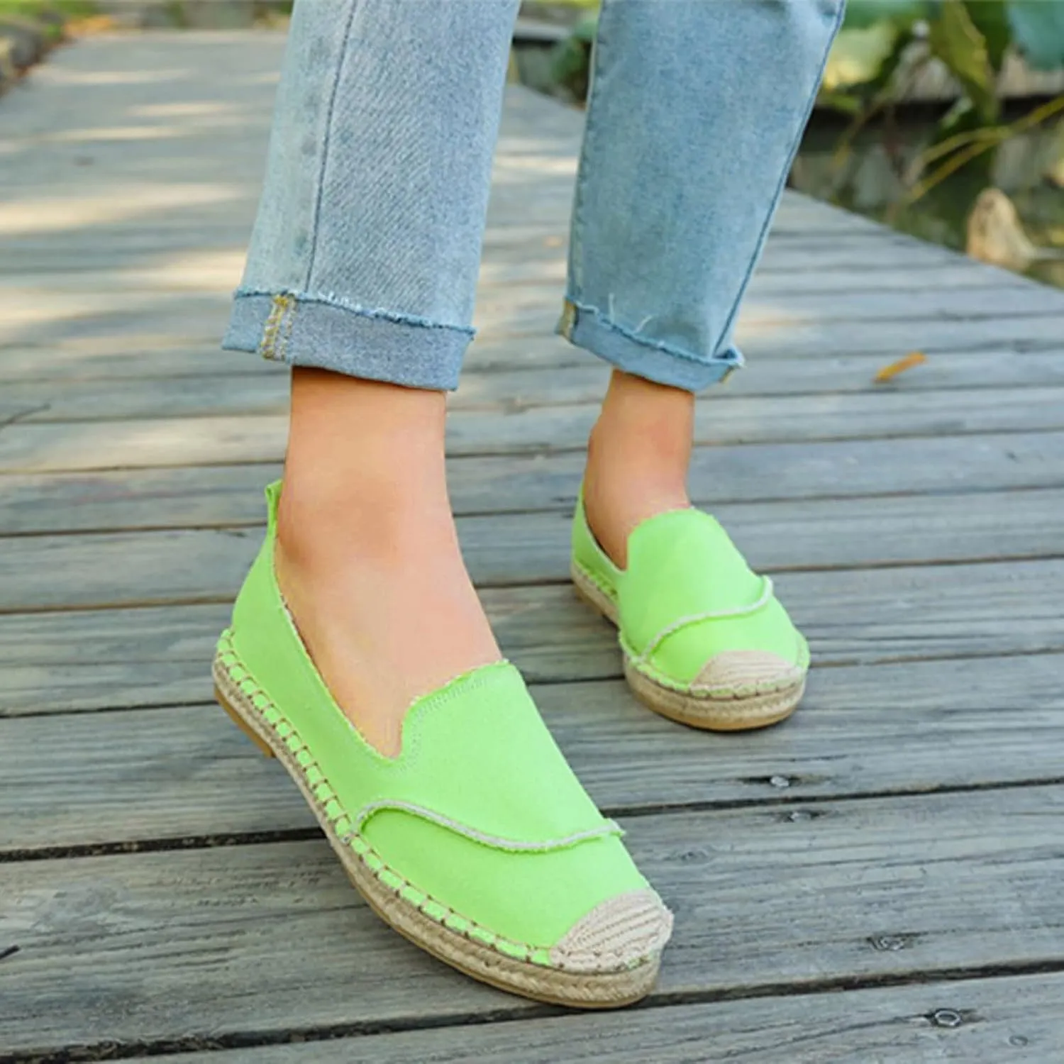Women Casual Dress Shoes Size 11 Shoes Women's Flat Shallow Color Canvas Womens Casual Slip on Shoes Canvas