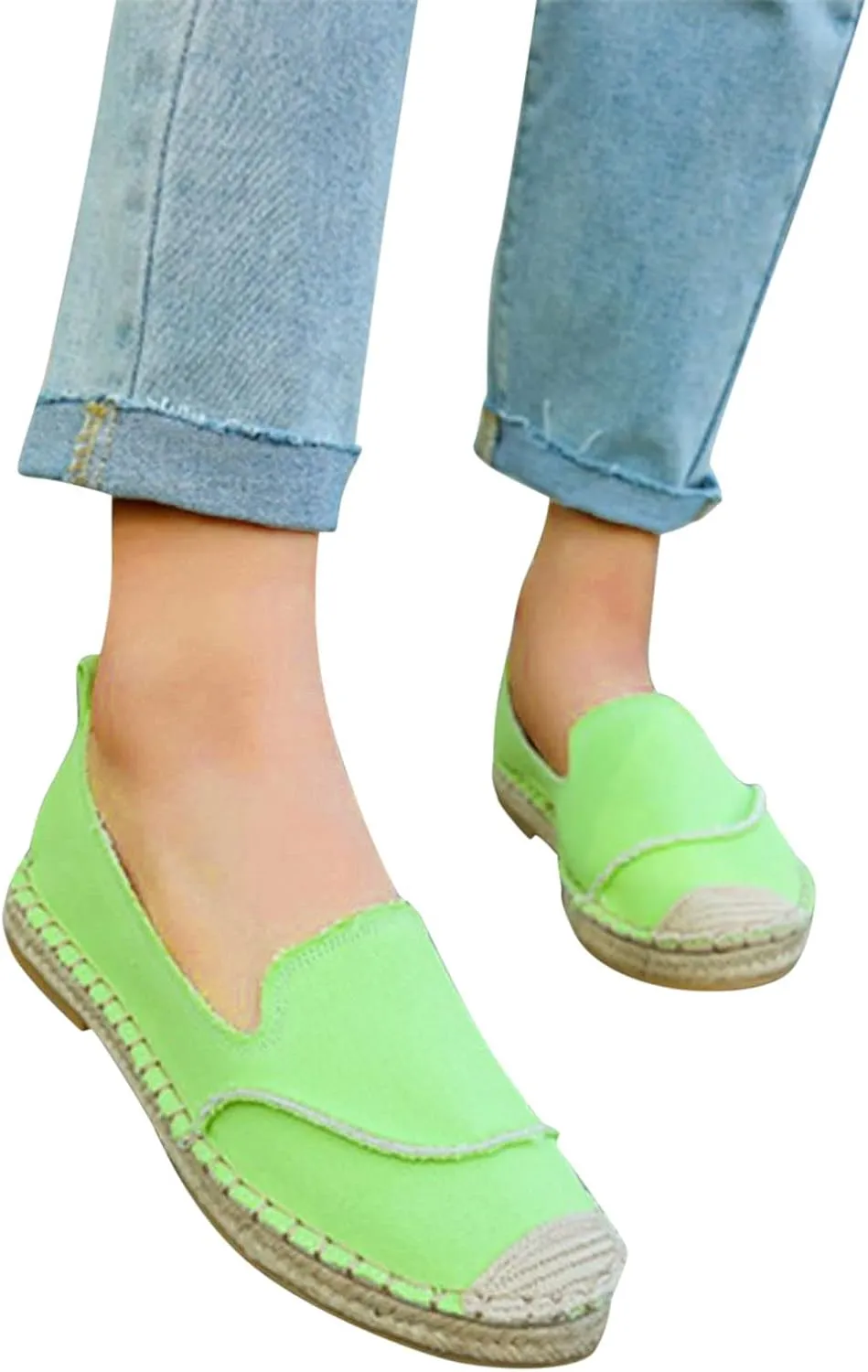 Women Casual Dress Shoes Size 11 Shoes Women's Flat Shallow Color Canvas Womens Casual Slip on Shoes Canvas