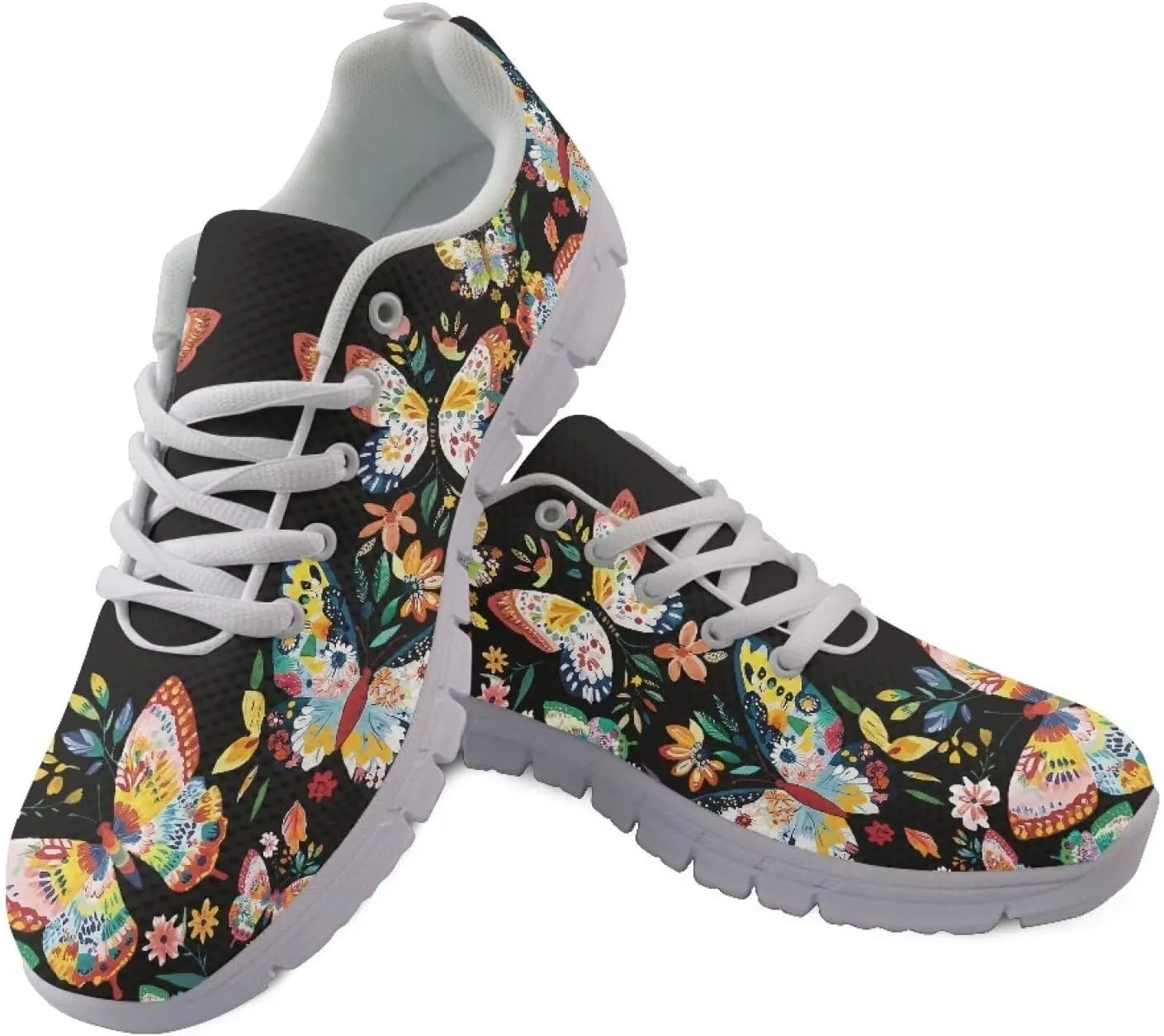 Women Non-Slip Running Shoes Casual Lightweight Workout Shoes Lace-Up Exercise Shoes Breathable Walking Shoes Athletic Sneakers US 5-12