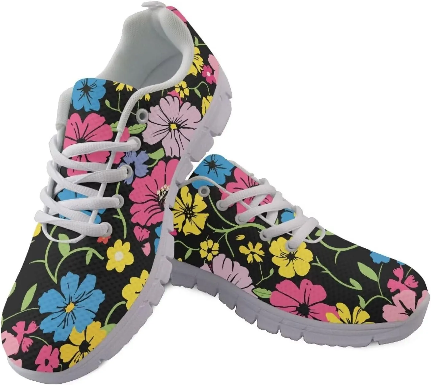 Women Non-Slip Running Shoes Casual Lightweight Workout Shoes Lace-Up Exercise Shoes Breathable Walking Shoes Athletic Sneakers US 5-12
