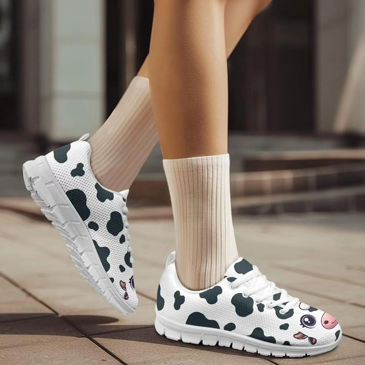 Women Non-Slip Running Shoes Casual Lightweight Workout Shoes Lace-Up Exercise Shoes Breathable Walking Shoes Athletic Sneakers US 5-12