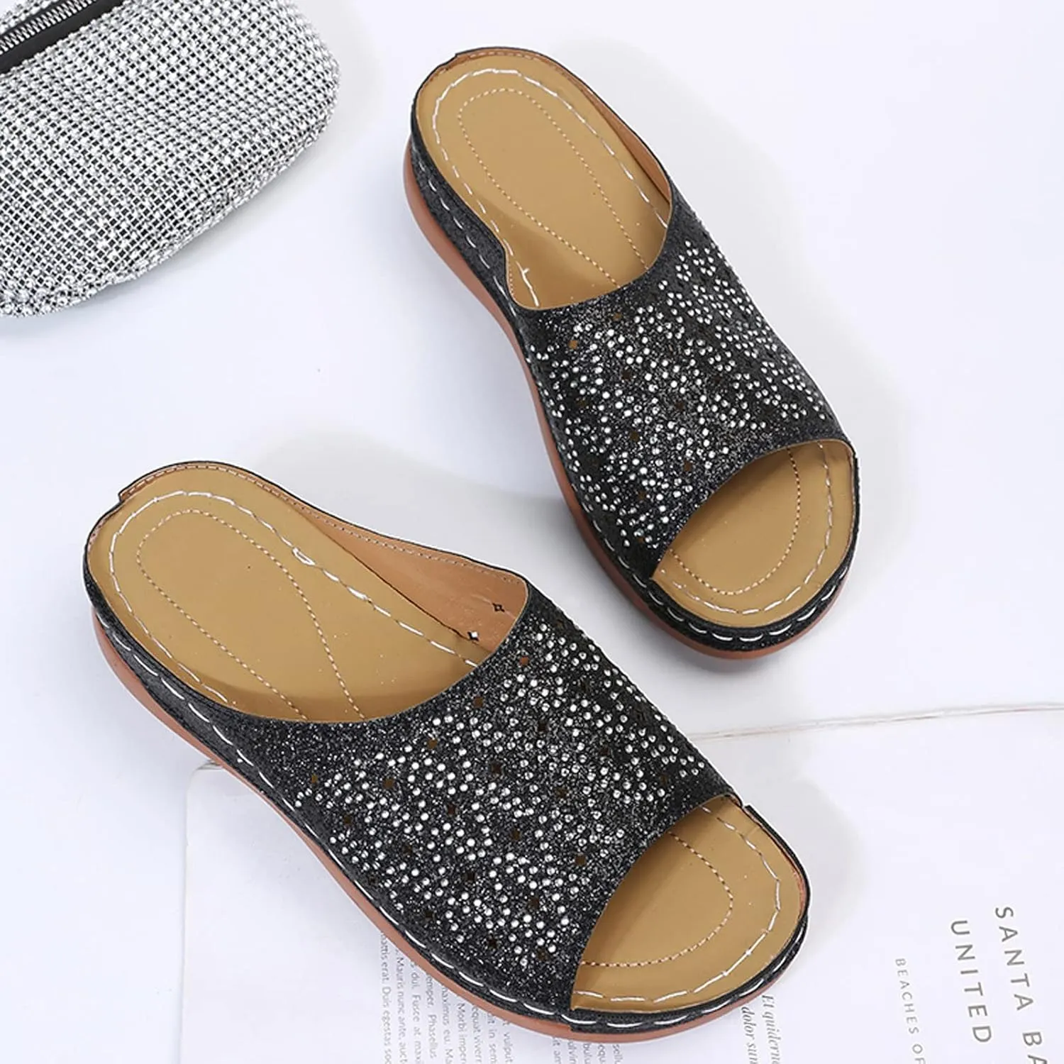 Women Orthotic Sandals Arch Support Comfortable Walking Orthopedic Flip Flops Adjustable Straps Summer Casual Slip On Plantar Fasciitis Relief