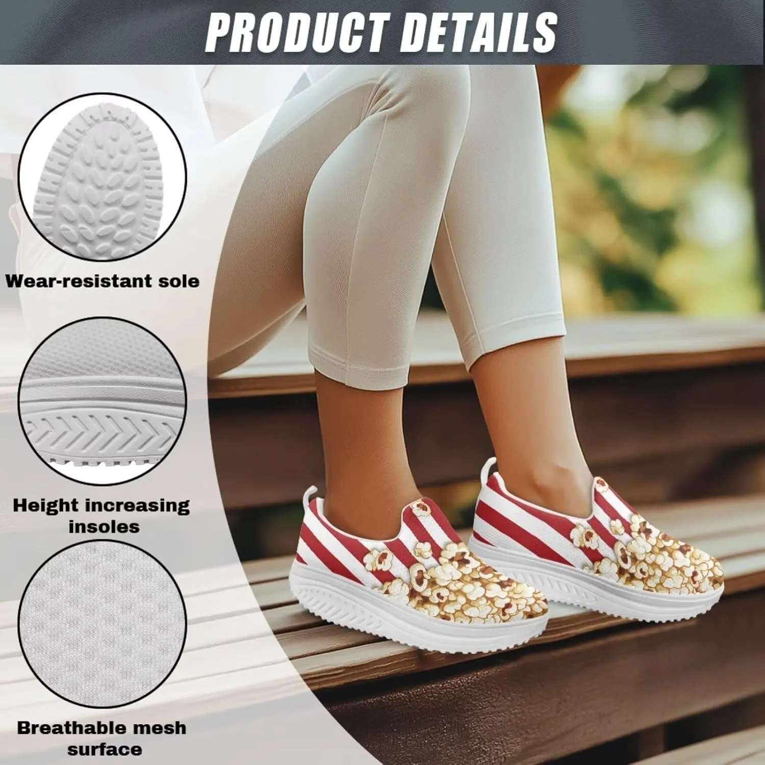 Women Slip-on Platform Loafers Casual Comfortable Loafer Shoes Slip Resistant Walking Sneaker