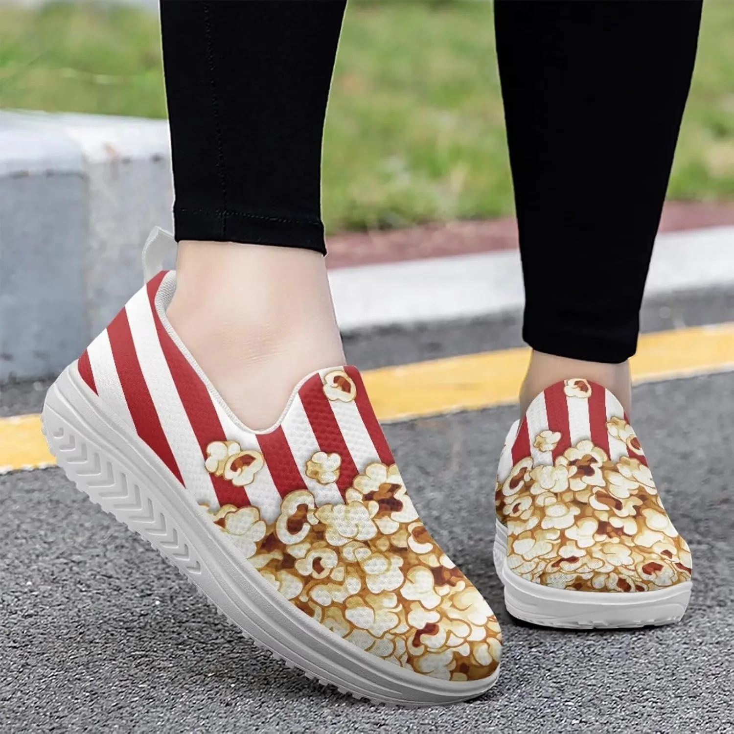 Women Slip-on Platform Loafers Casual Comfortable Loafer Shoes Slip Resistant Walking Sneaker