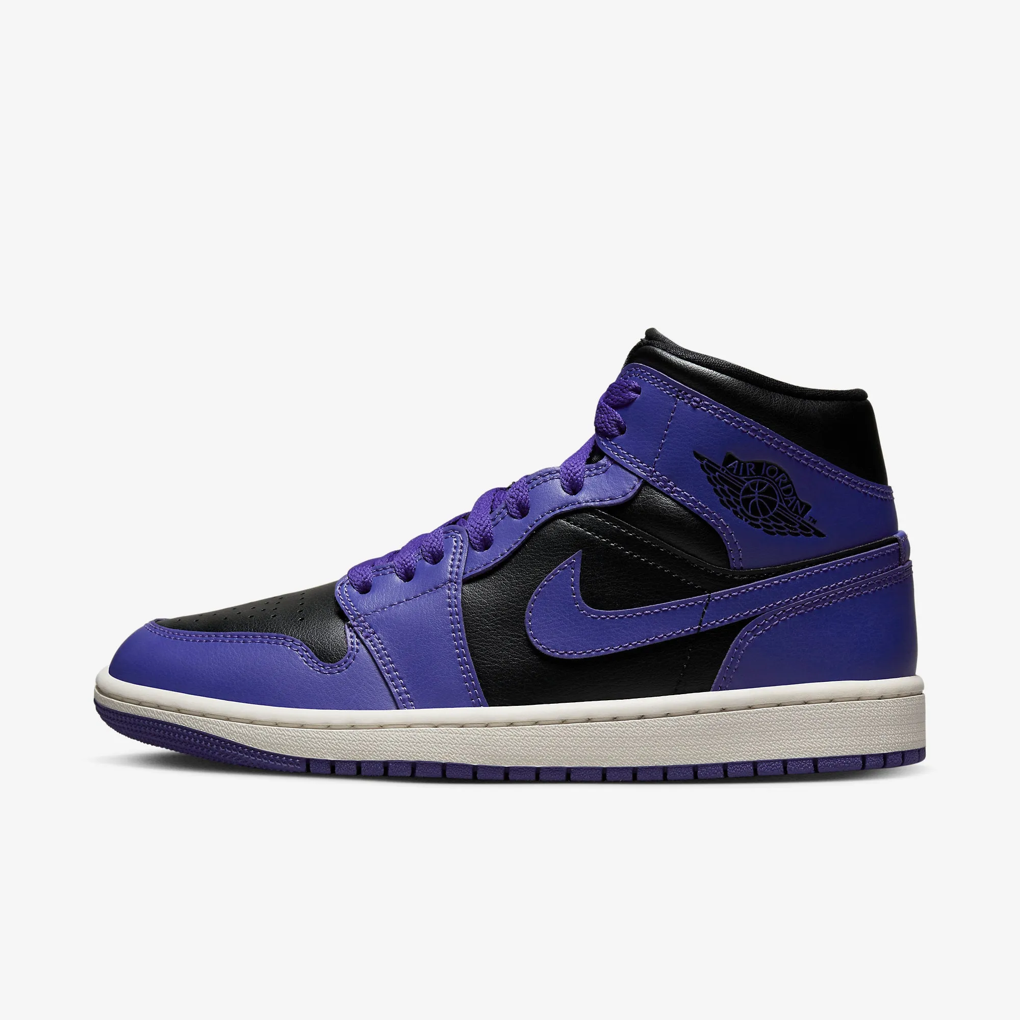 Women's Air Jordan 1 Mid (Dark Concord/Black/Sail)(BQ6472-051)