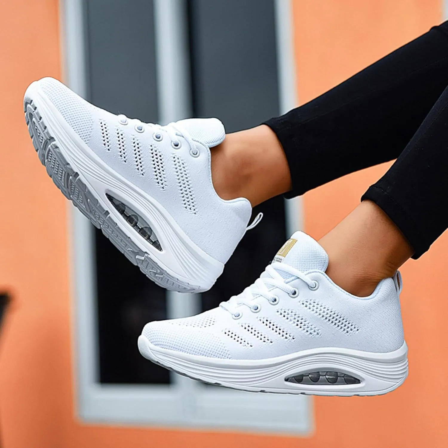 Women's Athletic Running Shoes Casual Thick Soled Breathable Sneakers Outdoor Fashion Sport Tennis Shoes