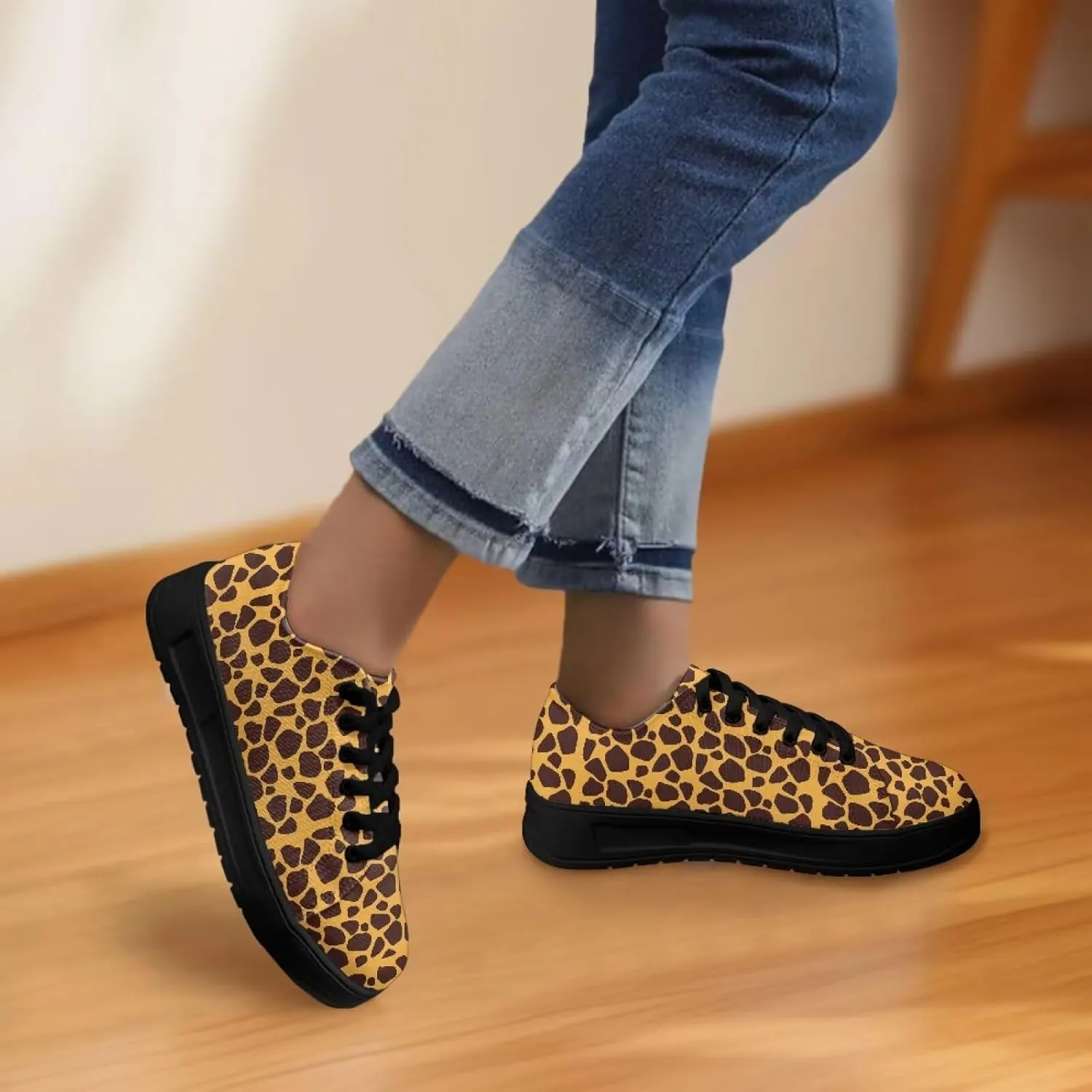 Womens Canvas Sneakers Orthotic Walking Shoes with Memory Foam Non-Slip Canvas Shoes for Hiking Walking Running