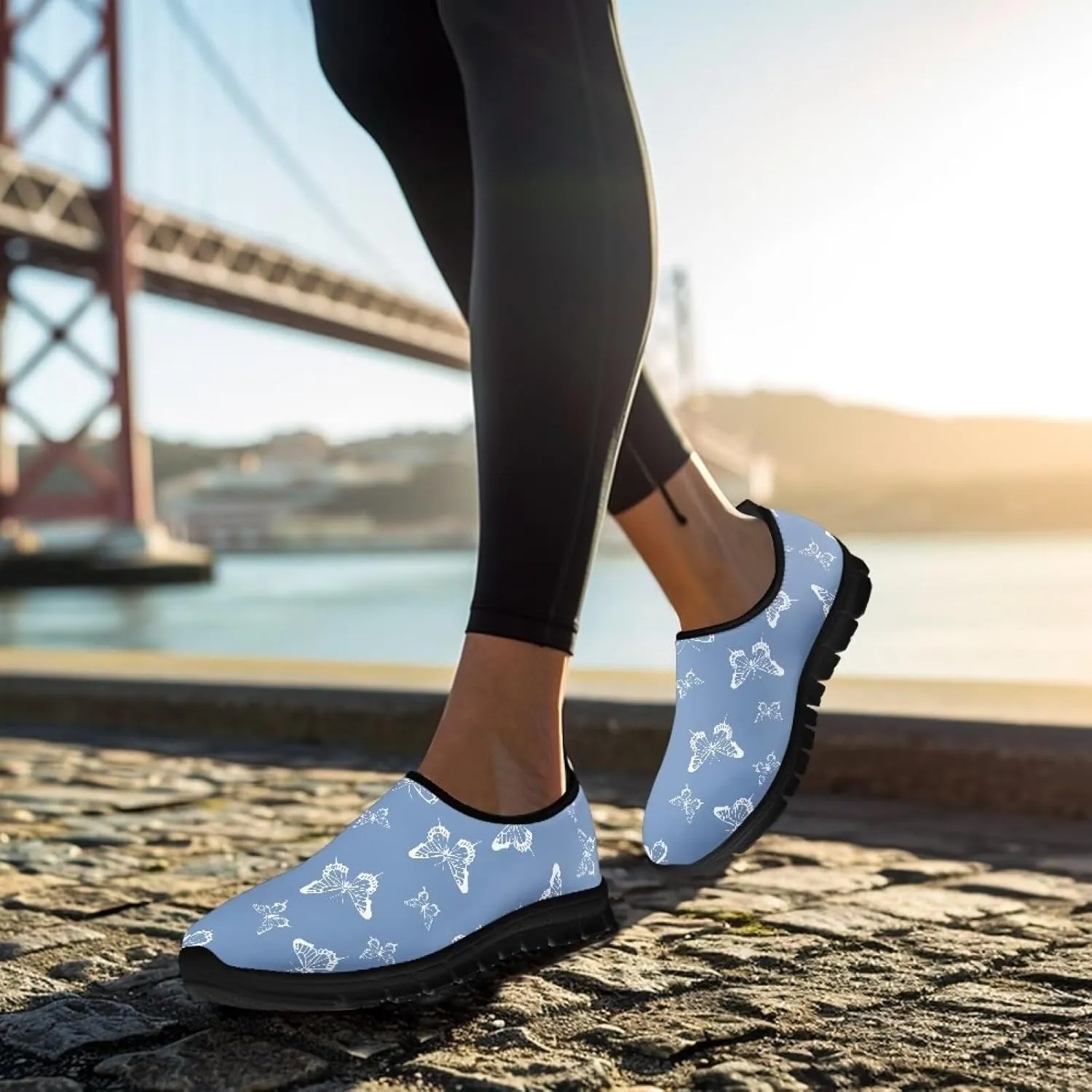 Women's Casual Sneakers Lightweight Breathable Running Shoes Comfort Non Slip Sports Shoes Slip On Sneakers Soft Loafers Walking Outdoor Travel Shoes US 5.5-11.5