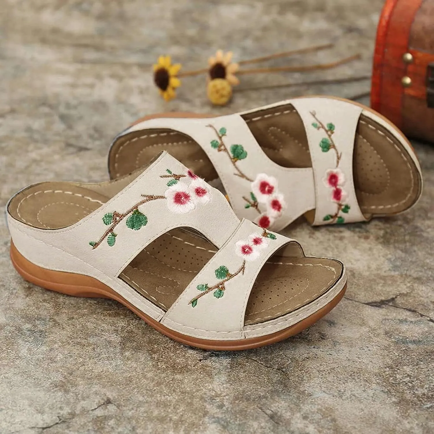 Womens Dressy Rhinestone Sandals Low Heel Elastic Strap Summer Casual Shoes Comfortable Beach Walking Slides Open Toe Platform Orthopedic Shoes for Women