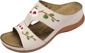 Womens Dressy Rhinestone Sandals Low Heel Elastic Strap Summer Casual Shoes Comfortable Beach Walking Slides Open Toe Platform Orthopedic Shoes for Women