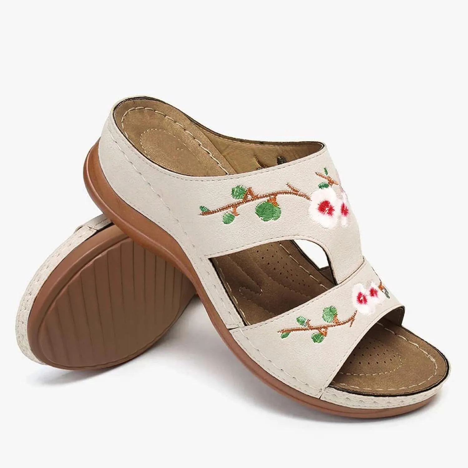 Womens Dressy Rhinestone Sandals Low Heel Elastic Strap Summer Casual Shoes Comfortable Beach Walking Slides Open Toe Platform Orthopedic Shoes for Women