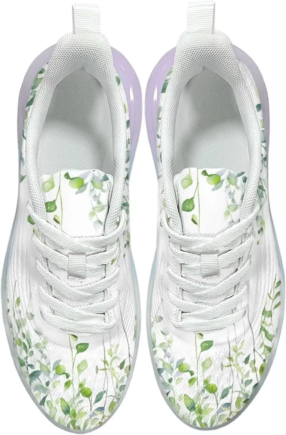 Women's Flower Sneakers Cozy Breathable Lightweight Non-Slip Air Cushion Outdoor Running Shoes for Women US 6-11