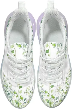 Women's Flower Sneakers Cozy Breathable Lightweight Non-Slip Air Cushion Outdoor Running Shoes for Women US 6-11