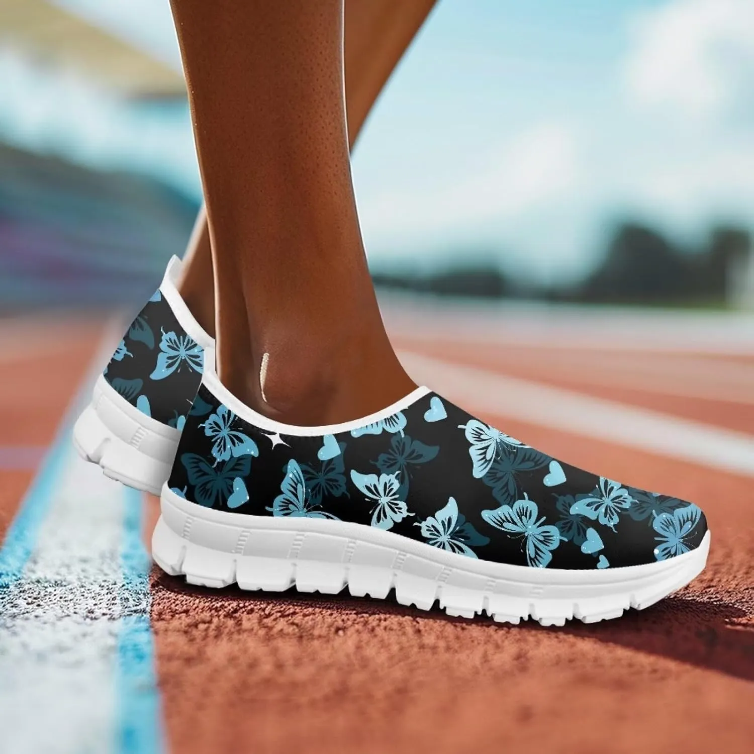 Women's Hiking Exercise Running Sneaker Casual Cozy Low-Top Yoga Workout Shoes Non-Slip Slip-On Lightweight Sneaker for Women US 5.5-11.5