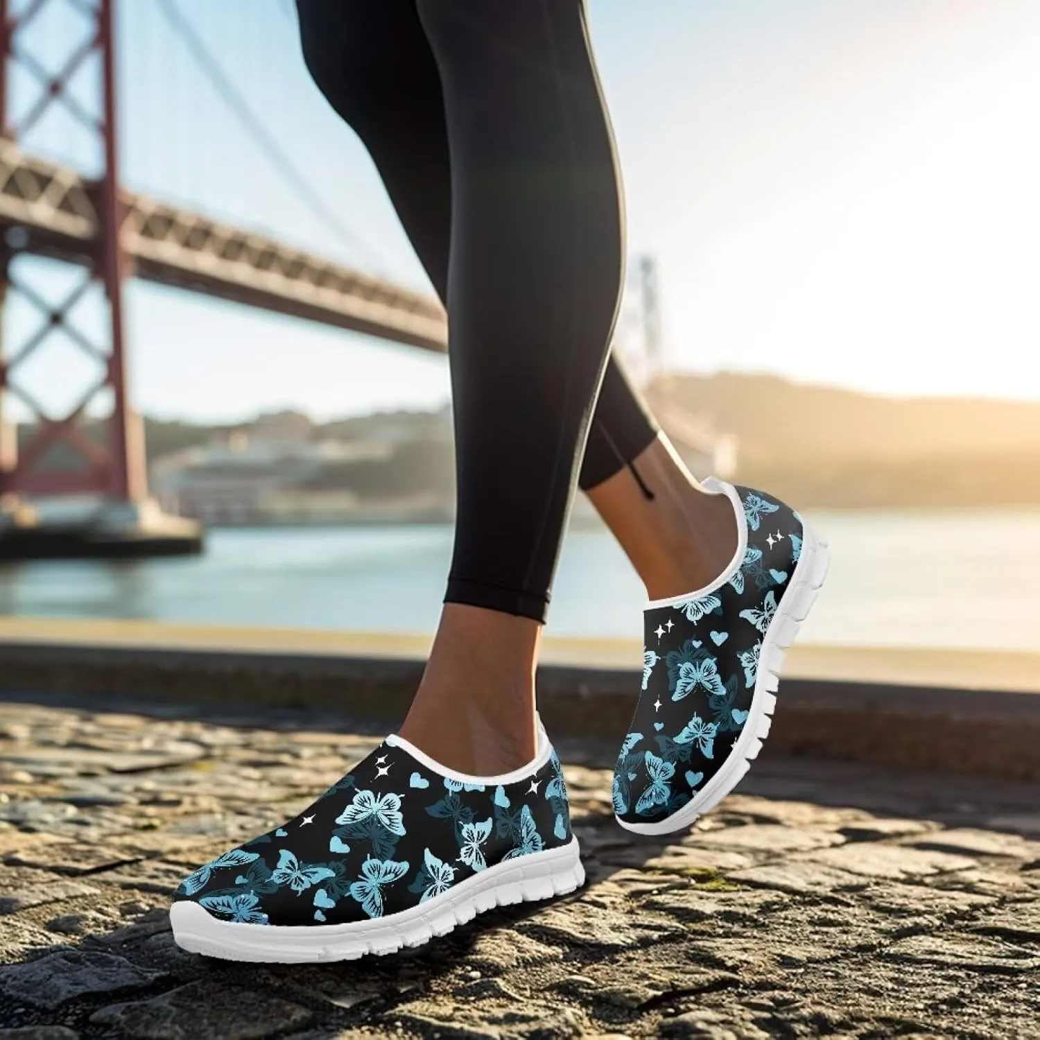 Women's Hiking Exercise Running Sneaker Casual Cozy Low-Top Yoga Workout Shoes Non-Slip Slip-On Lightweight Sneaker for Women US 5.5-11.5