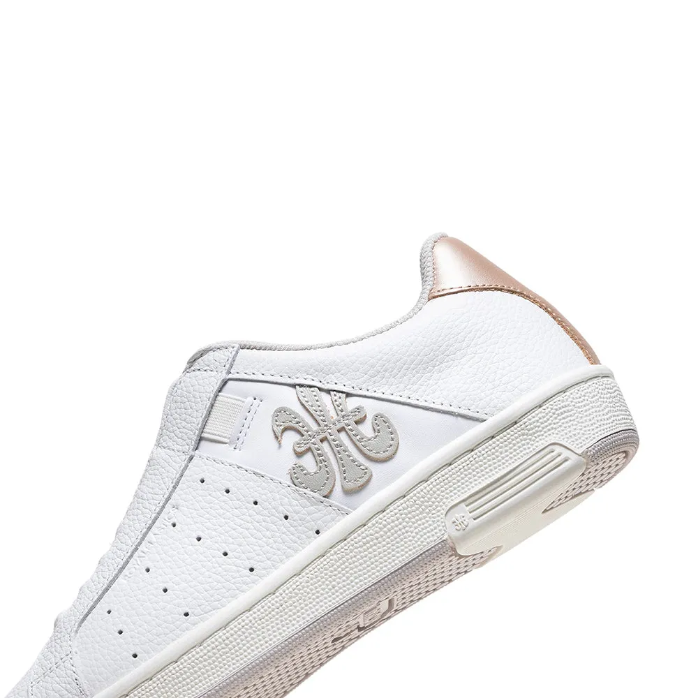 Women's Icon OG White Gold Logo Leather Sneakers 91951-070