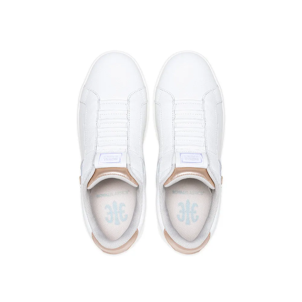 Women's Icon OG White Gold Logo Leather Sneakers 91951-070
