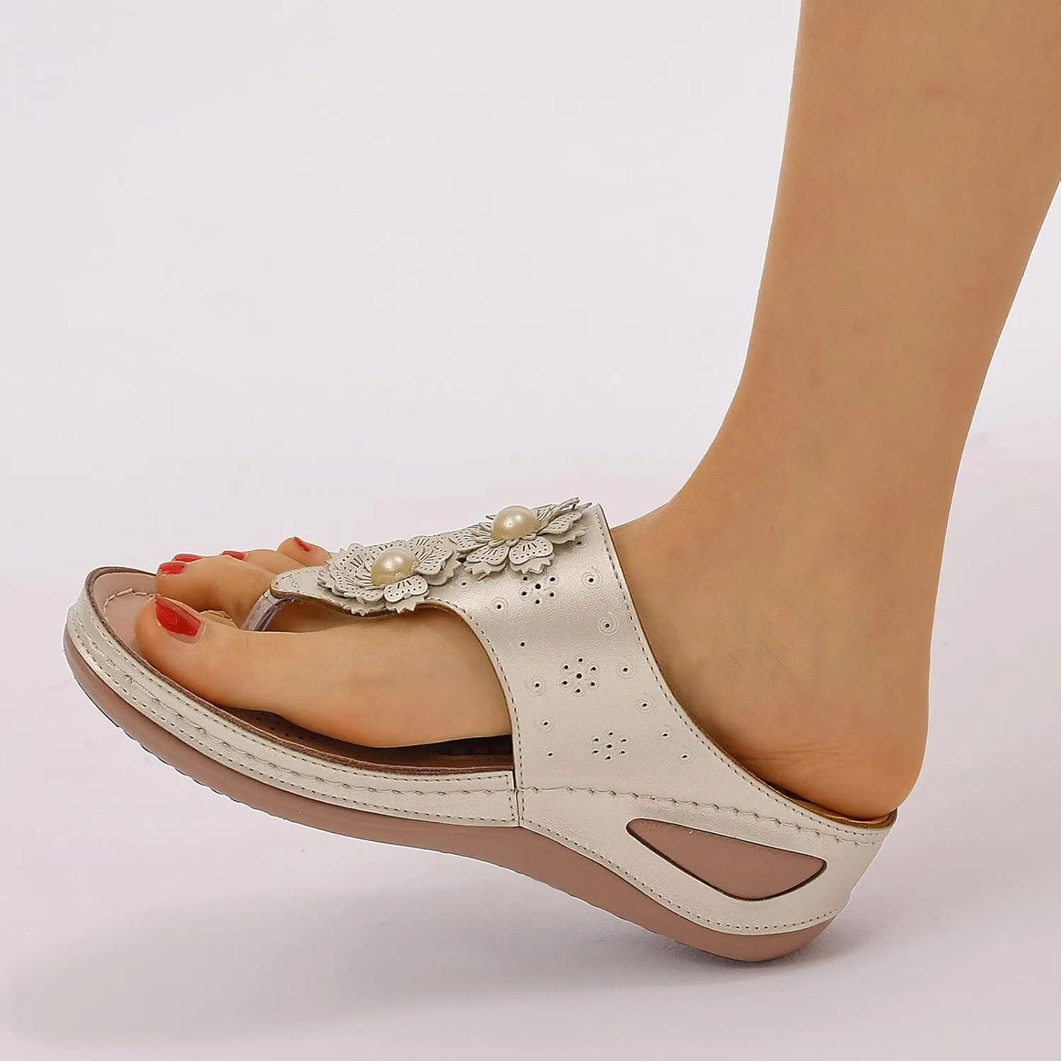 Womens Orthopedic Sandals With Arch Support Summer Casual Flip Flops Adjustable Buckle Beach Walking Shoes Breathable Mesh Quick Dry Sport Sandals Orthopedic Shoes for Women