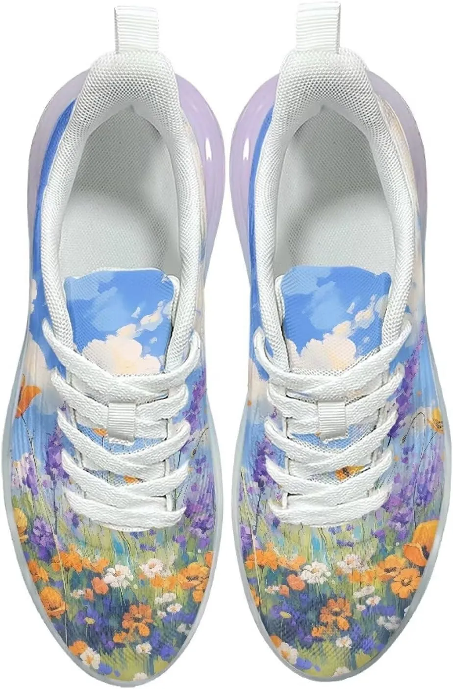 Women's Shoes Comfortable Low Top Air Cushion Workout Walking Sneaker Lightweight Non-Slip Footwear Running Shoes Women US 6-11