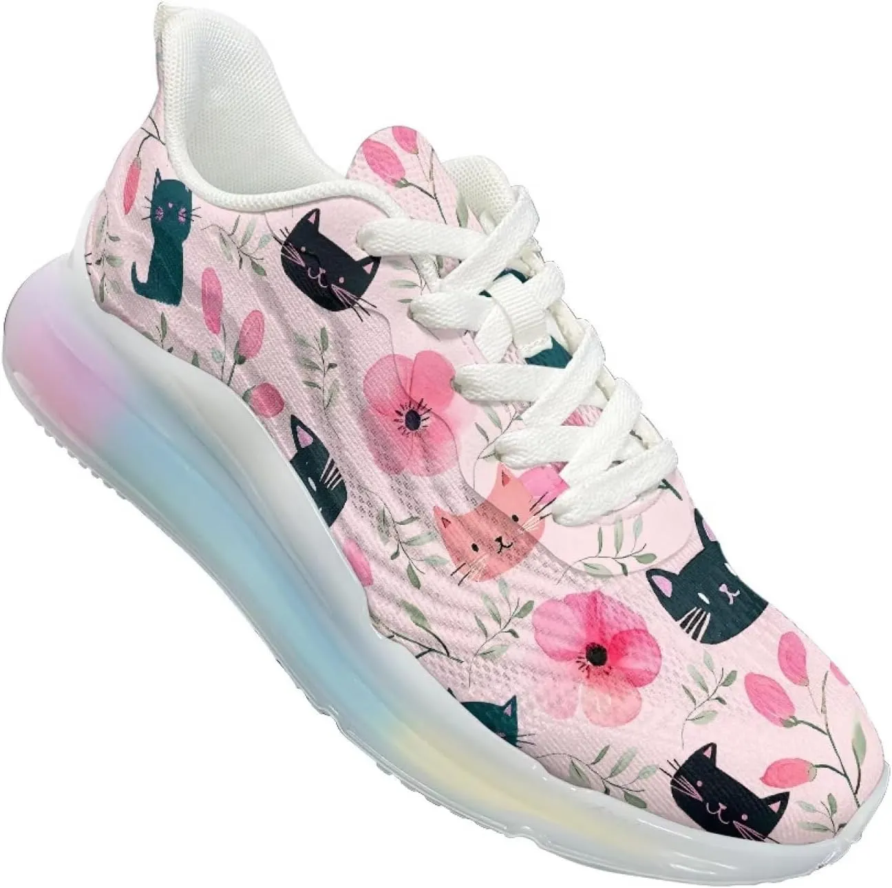 Women's Shoes Comfortable Low Top Air Cushion Workout Walking Sneaker Lightweight Non-Slip Footwear Running Shoes Women US 6-11