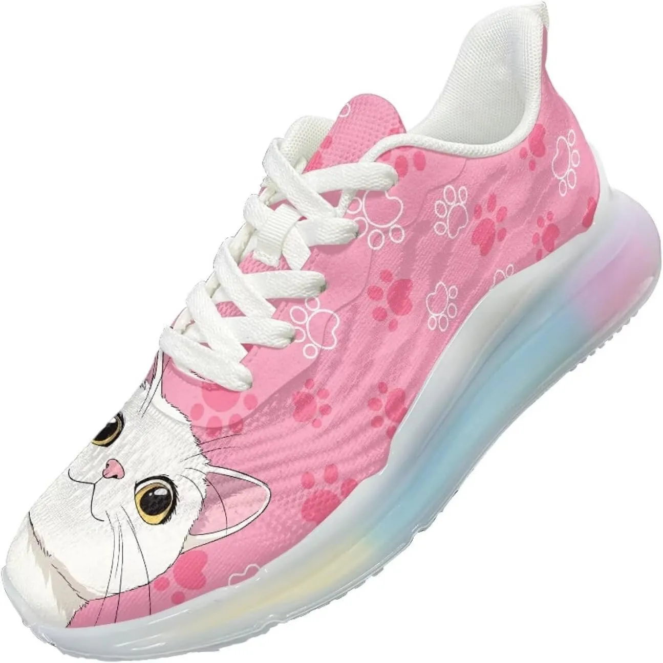 Women's Shoes Comfortable Low Top Air Cushion Workout Walking Sneaker Lightweight Non-Slip Footwear Running Shoes Women US 6-11