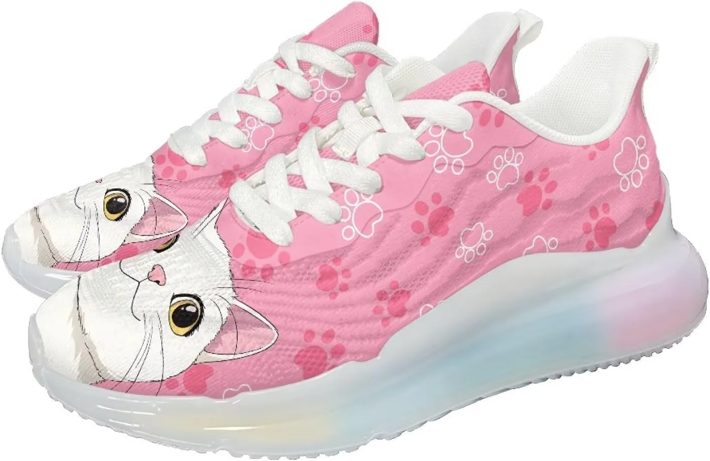 Women's Shoes Comfortable Low Top Air Cushion Workout Walking Sneaker Lightweight Non-Slip Footwear Running Shoes Women US 6-11
